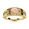 Image 1 : Natural 0.62 CTW Morganite Solitaire Ring 18K Yellow Gold
