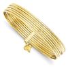 Image 1 : 14k Gold Diamond Cut Slip-on 7 Bangle Bracelet