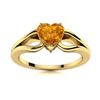 Image 1 : Natural 0.42 CTW Citrine Solitaire Ring 18K Yellow Gold
