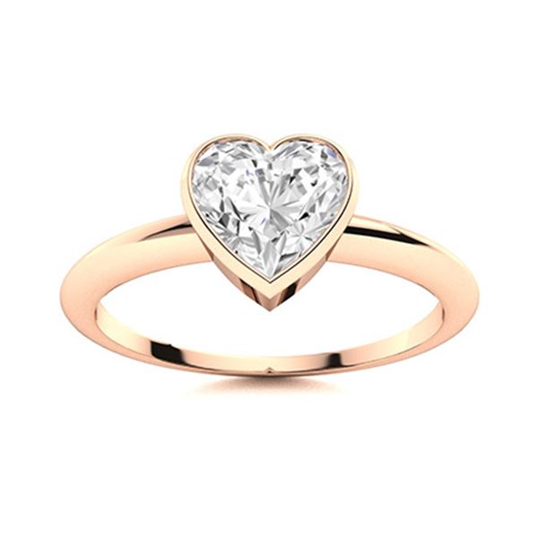 Natural 0.51 CTW Topaz Solitaire Ring 18K Rose Gold