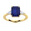 Image 1 : Natural 1.91 CTW Sapphire & Diamond Engagement Ring 14K Yellow Gold
