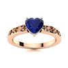 Image 1 : Natural 1.27 CTW Sapphire Solitaire Ring 18K Rose Gold