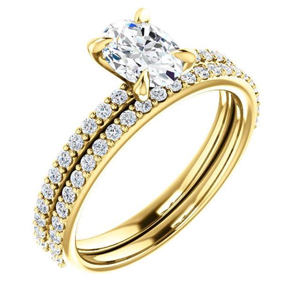Natural 1.92 CTW Oval Cut Diamond Engagement Ring 14KT Yellow Gold