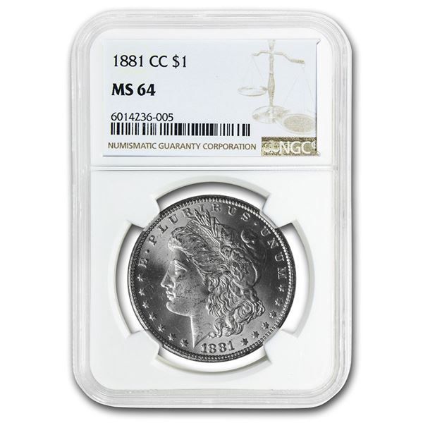 1881-CC Morgan Dollar MS-64 NGC