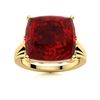 Image 1 : Natural 5.60 CTW Garnet Solitaire Ring 14K Yellow Gold