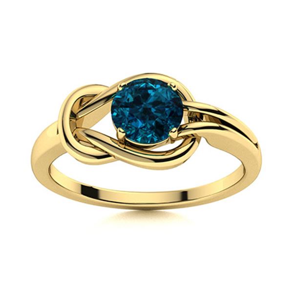 Natural 1.05 CTW Topaz Solitaire Ring 14K Yellow Gold