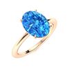 Image 2 : Natural 4.03 CTW Topaz Solitaire Ring 14K Rose Gold