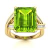 Image 1 : Natural 3.10 CTW Peridot & Diamond Engagement Ring 14K Yellow Gold