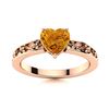 Image 1 : Natural 0.66 CTW Citrine Solitaire Ring 18K Rose Gold