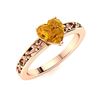 Image 2 : Natural 0.66 CTW Citrine Solitaire Ring 18K Rose Gold