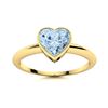 Image 1 : Natural 0.52 CTW Aquamarine Solitaire Ring 18K Yellow Gold