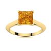 Image 1 : Natural 0.81 CTW Citrine Solitaire Ring 18K Yellow Gold