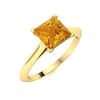Image 2 : Natural 0.81 CTW Citrine Solitaire Ring 18K Yellow Gold