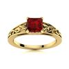 Image 1 : Natural 1.09 CTW Garnet Solitaire Ring 14K Yellow Gold