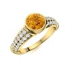 Image 2 : Natural 1.17 CTW Citrine & Diamond Engagement Ring 18K Yellow Gold