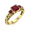 Image 2 : Natural 1.22 CTW Ruby Solitaire Ring 14K Yellow Gold