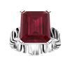 Image 1 : Natural 6.26 CTW Ruby Solitaire Ring 14K White Gold