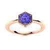 Image 1 : Natural 1.06 CTW Tanzanite Solitaire Ring 18K Rose Gold