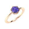 Image 2 : Natural 1.06 CTW Tanzanite Solitaire Ring 18K Rose Gold
