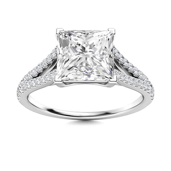 Natural 1.81 CTW Diamond Solitaire Ring 14K White Gold