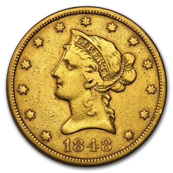 1848 $10 Liberty Gold Eagle VF