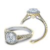 Image 3 : Natural 2.57 CTW Diamond Engagement Halo Ring 18KT Two Tone