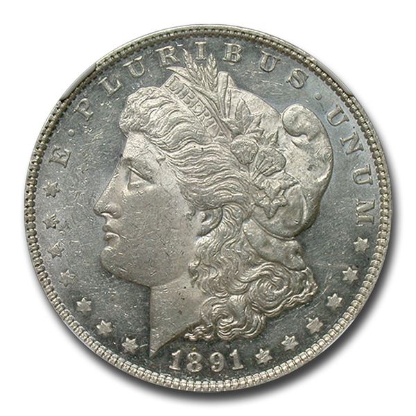 1891 Morgan Dollar MS-60 PL NGC