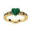 Image 1 : Natural 0.94 CTW Emerald Solitaire Ring 18K Yellow Gold