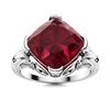 Image 1 : Natural 2.97 CTW Ruby Solitaire Ring 18K White Gold