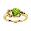 Image 1 : Natural 0.41 CTW Peridot Solitaire Ring 14K Yellow Gold