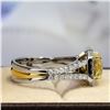 Image 4 : Natural 2.22 CTW Canary Yellow Square Radiant Cut Diamond Engagement Ring 14KT White Gold