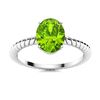 Image 1 : Natural 2.21 CTW Peridot Solitaire Ring 14K White Gold