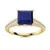 Image 1 : Natural 1.26 CTW Sapphire & Diamond Engagement Ring 14K Yellow Gold
