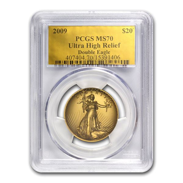 2009 Ultra High Relief Double Eagle MS-70 PCGS (Gold Foil Label)