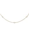 Image 1 : 14k Yellow Gold 4-5 mm White Pearl 5-point Necklace - 15.25 in.