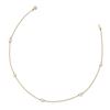 Image 2 : 14k Yellow Gold 4-5 mm White Pearl 5-point Necklace - 15.25 in.