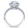 Image 3 : Natural 2.02 CTW Princess Cut Micro Pave Halo Diamond Ring 14KT White Gold