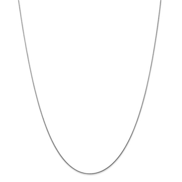 14k White Gold .80 mm Round Snake Chain Necklace - 18 in.