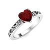 Image 2 : Natural 0.57 CTW Garnet Solitaire Ring 14K White Gold
