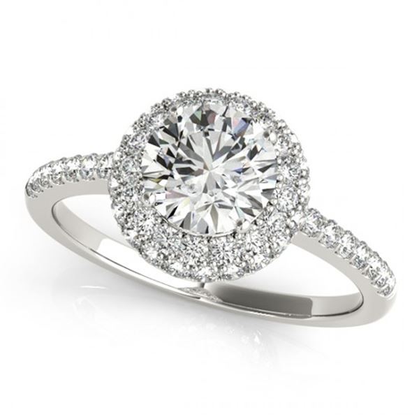 Natural 2.15 ctw Diamond Halo Ring 14k White Gold