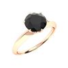 Image 2 : Natural 0.82 CTW Black Diamond Solitaire Ring 18K Rose Gold