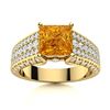 Image 1 : Natural 1.63 CTW Citrine & Diamond Engagement Ring 14K Yellow Gold