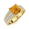 Image 2 : Natural 1.63 CTW Citrine & Diamond Engagement Ring 14K Yellow Gold