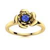 Image 1 : Natural 0.11 CTW Ceylon Sapphire Solitaire Ring 14K Yellow Gold