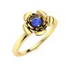 Image 2 : Natural 0.11 CTW Ceylon Sapphire Solitaire Ring 14K Yellow Gold