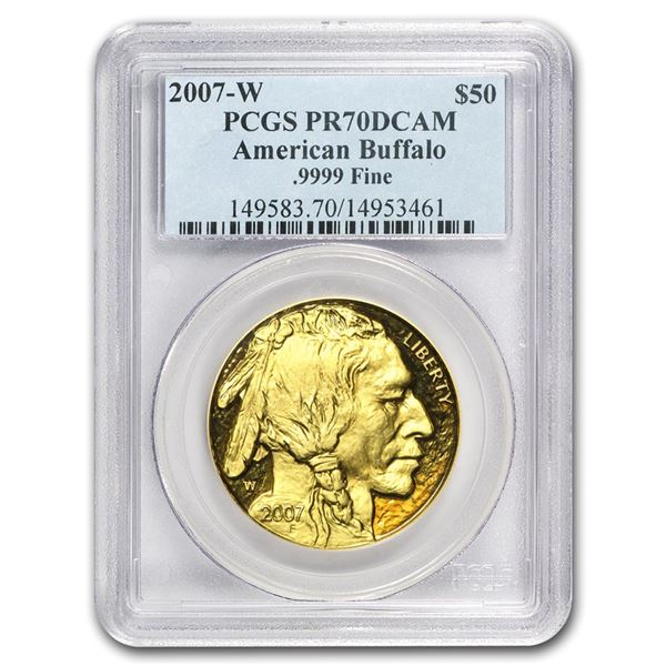 2007-W 1 oz Proof Gold Buffalo PR-70 PCGS