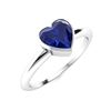 Image 2 : Natural 1.0 CTW Sapphire Solitaire Ring 14K White Gold