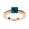 Image 1 : Natural 0.90 CTW Topaz Solitaire Ring 18K Rose Gold