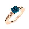 Image 2 : Natural 0.90 CTW Topaz Solitaire Ring 18K Rose Gold