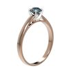 Image 3 : 0.56 ctw Certified Intense Blue Diamond Engagment Ring 10k Rose Gold - REF-41M2G